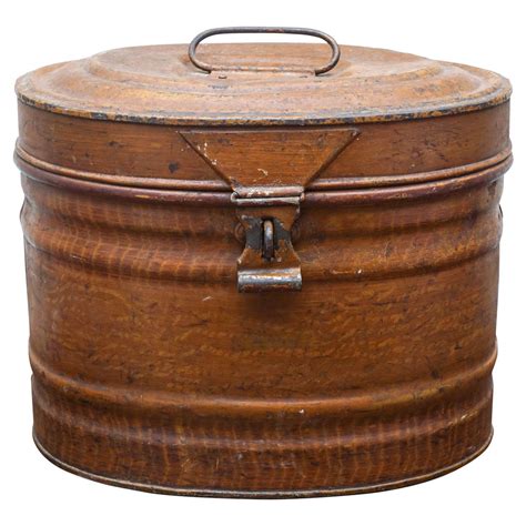 english military dome top metal hat box|Vintage Hat Boxes for sale .